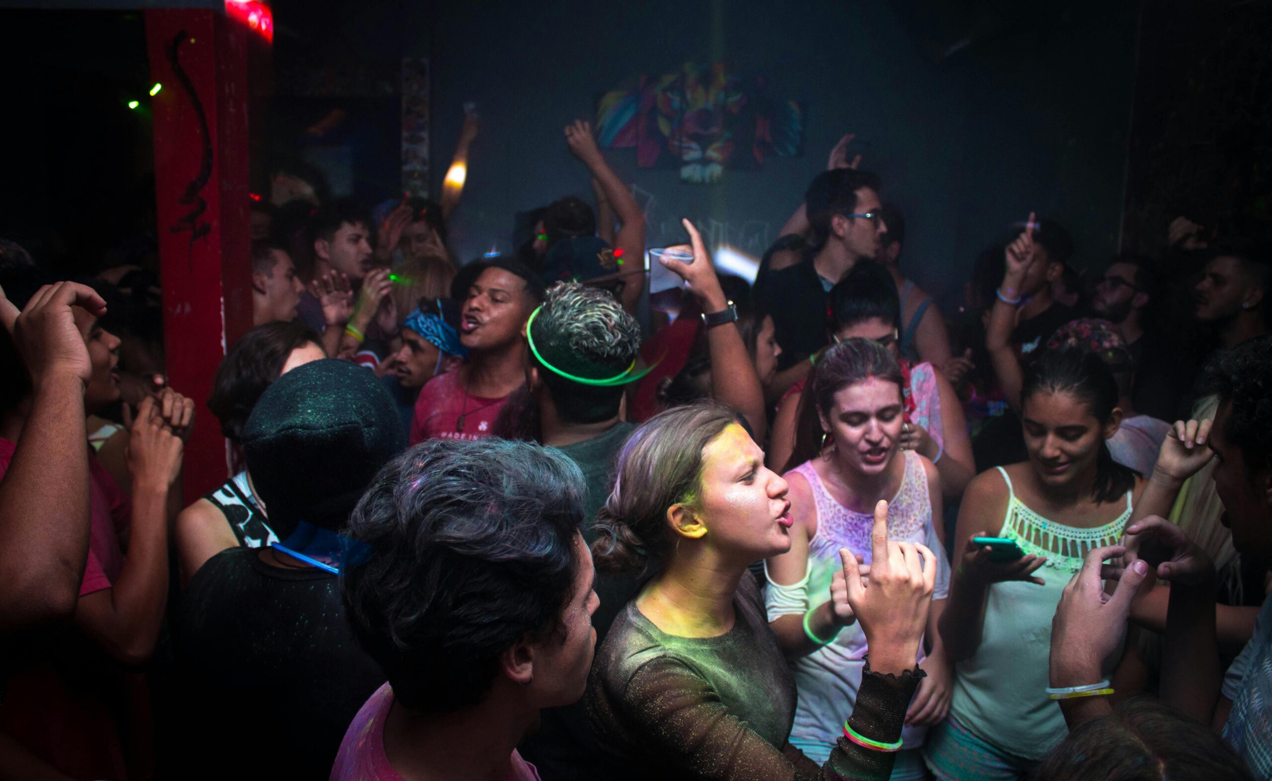 People partying in the club